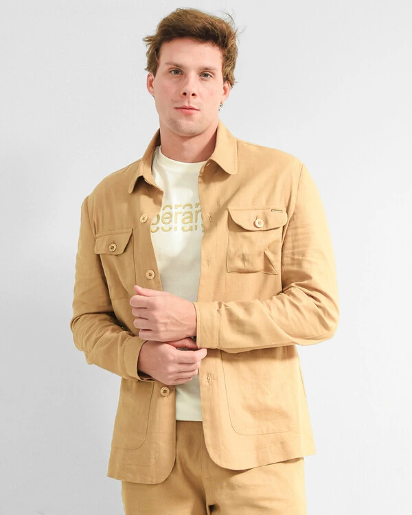 Jaqueta Parka em linho