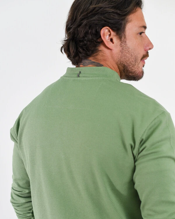 Camiseta Henley Manga Longa