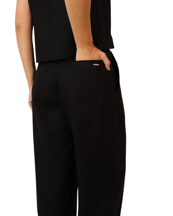 Calça Feminina Pregas Alfaiataria Linho