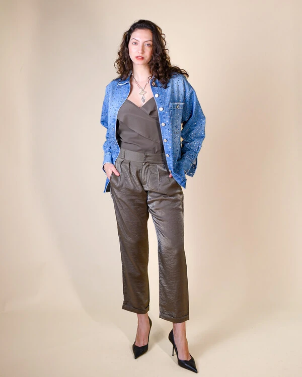 Jaqueta Jeans Operarock Oversized Customizada