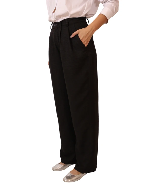 Calça Feminina Pregas Alfaiataria Operarock