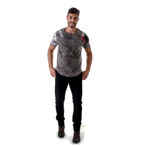 CAMISETA MASCULINA SHOUDER PRINT OPRK