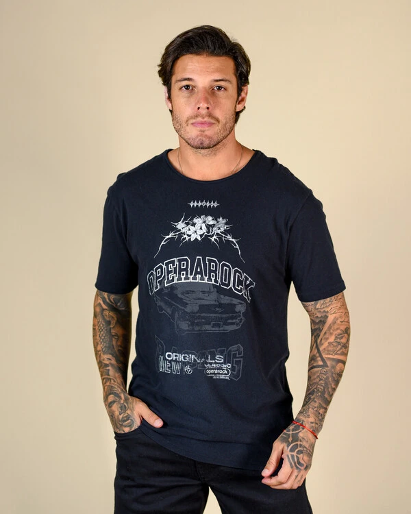 Camiseta Masculina Comfort Operarock Gola Estreita