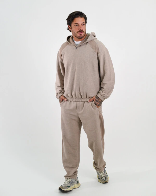Calça Moletom Canelado Com Ajustador