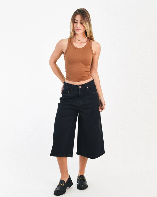 Pantacourt Jeans Black Operarock