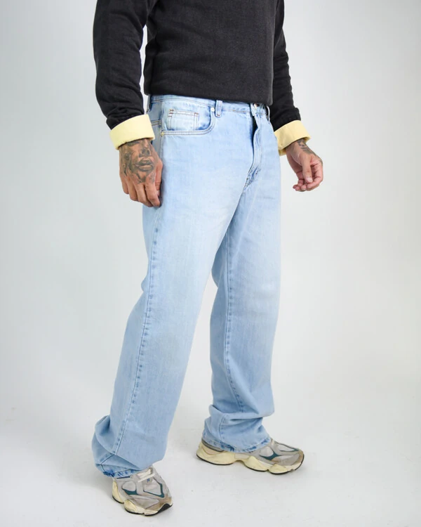Calça Masculina Over Reta Clara