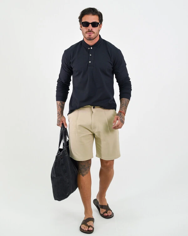 Camiseta Henley Manga Longa