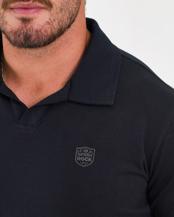 Polo V Neck Sem Botões