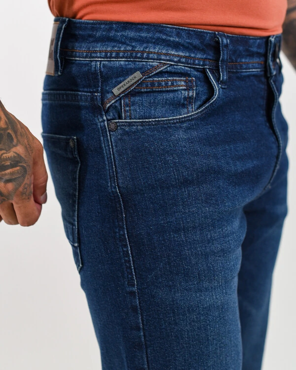 Calça Masculina Slim com Recortes