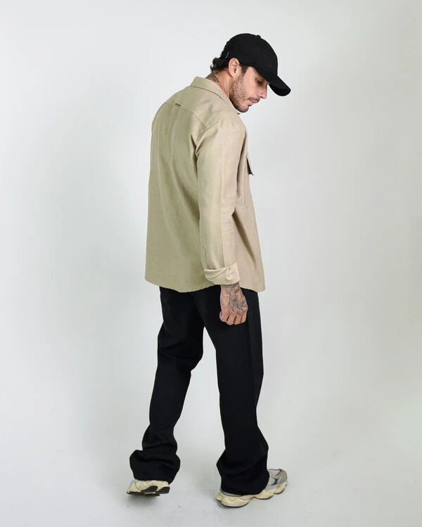 Camisa Natural Manga Longa