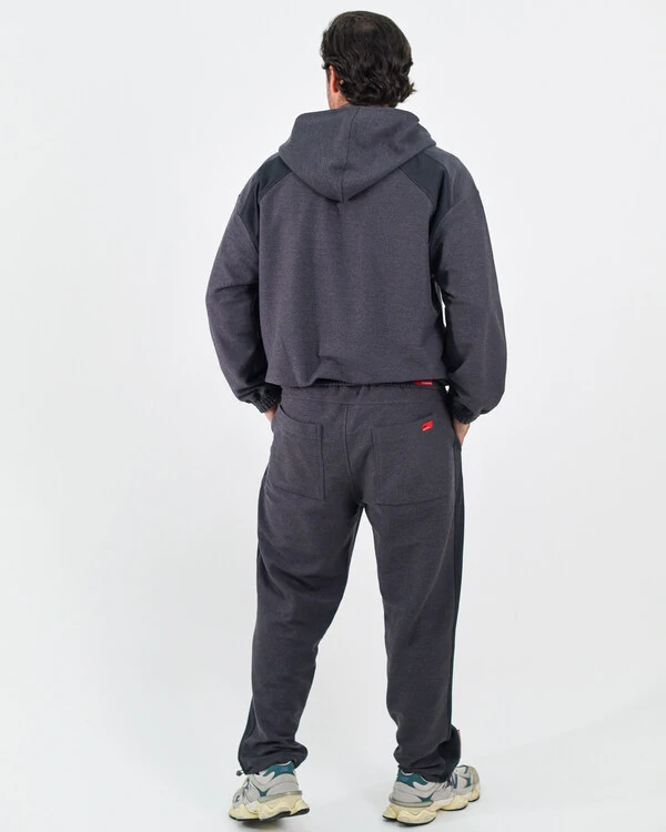 Calça Moletom Canelado Com Ajustador