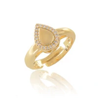 Anel Delicado Ajustável Gota Princess