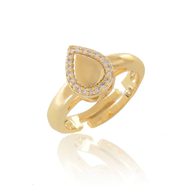 Anel Delicado Ajustável Gota Princess