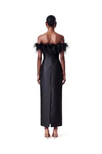 Vestido New Alba Midi Plumas Top
