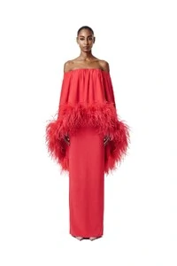 Vestido Versalhes Plumas