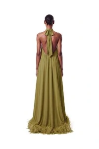 Vestido Violeta Plumas