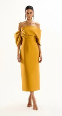 Vestido Aurora Midi Crepe