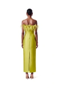 Vestido New Alba Midi Plumas Top