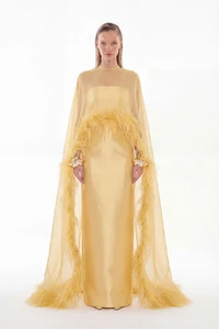 Vestido Alba com Capa Longo