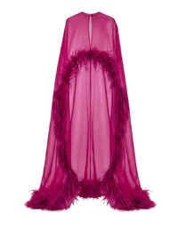 Capa Longa com Plumas