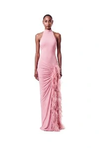 Vestido London Plumas