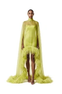 Vestido Fênix Mullet Plumas