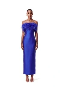 Vestido New Alba Midi Plumas Top