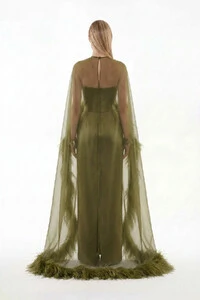 Vestido Alba com Capa Longo