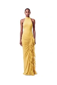 Vestido London Plumas