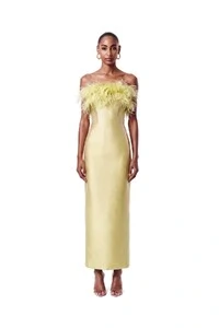 Vestido New Alba Midi Plumas Top