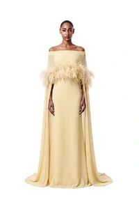 Vestido Selene Plumas