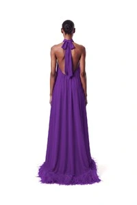 Vestido Violeta Plumas PE