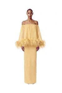 Vestido Versalhes Plumas