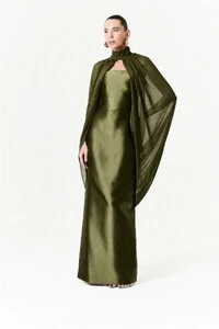 Vestido Alba Longo Com Capa Sophie