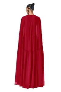 Vestido Alba Longo Com Capa Eleonora