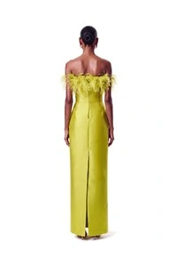 Vestido New Alba Longo Plumas Top