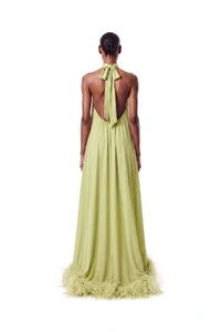 Vestido Violeta Plumas