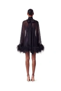 Vestido Fênix Curto Plumas