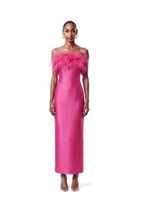 Vestido New Alba Midi Plumas Top