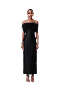 Vestido New Alba Midi Plumas Top