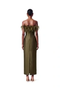 Vestido New Alba Midi Plumas Top