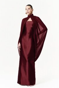 Vestido Alba Longo Com Capa Sophie