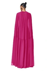 Vestido Alba Longo Com Capa Eleonora