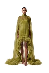 Vestido Fênix Mullet Plumas