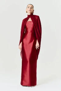 Vestido Alba Longo Com Capa Sophie