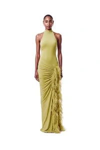 Vestido London Plumas