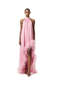 Vestido Violeta Plumas