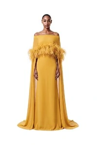 Vestido Selene Plumas