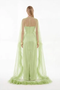 Vestido Alba com Capa Longo