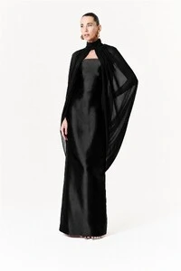 Vestido Alba Longo Com Capa Sophie
